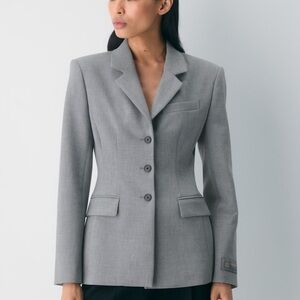 Aritzia Babaton Standout Gray Tailored Blazer